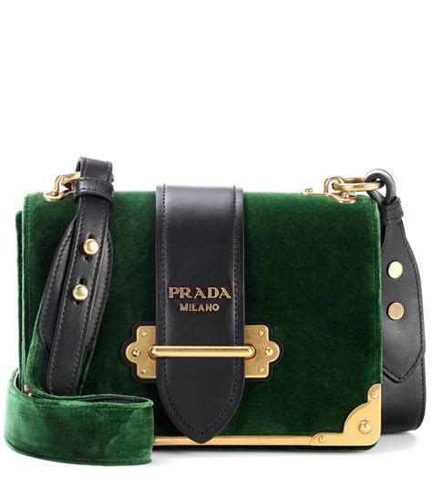 prada green velvet cahier chain|prada handbags.